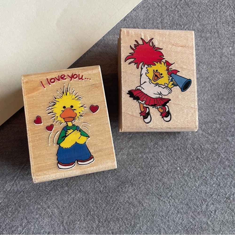 Suzy’s Zoo Rubber Stamps, Duck Stamps, Cheerleader Stamp, I love you Stamp
